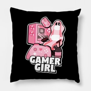 Cute Gamer Girl Pillow