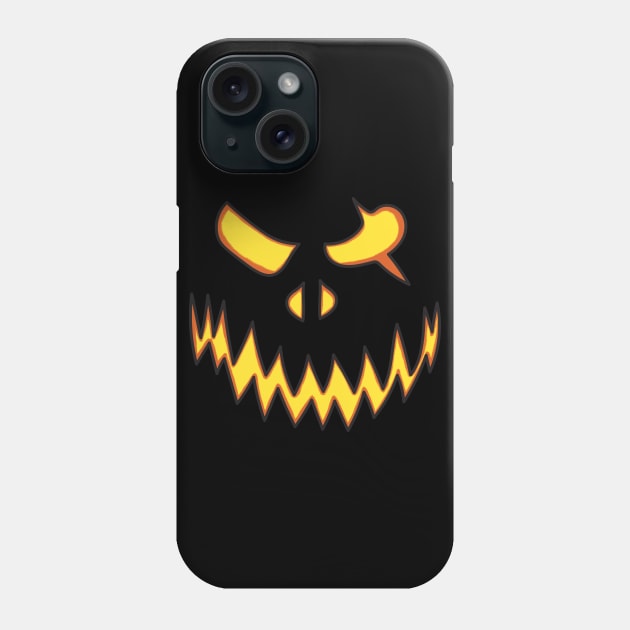 Halloween pumpkin face Phone Case by Ricky Aditya