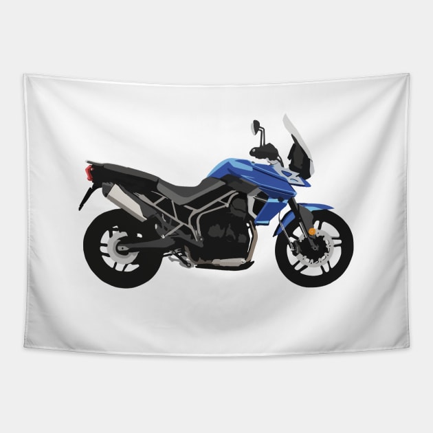 Motorcycle Triumph Tiger 800 XRx Tapestry by WiredDesigns