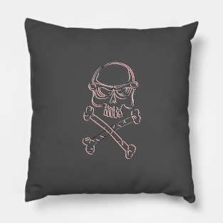 No Passage Skull Crossbones Danger Warning Hazard Bones Risk Pillow