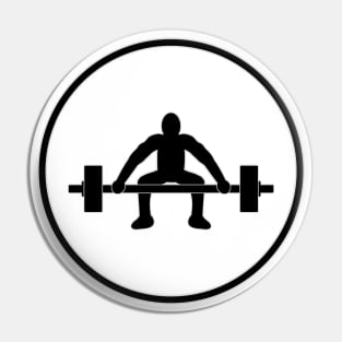 Weight Lift Sign Logo Pin