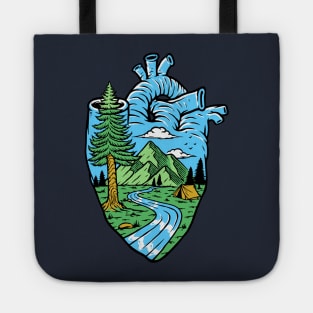 Nature in my heart illustration Tote