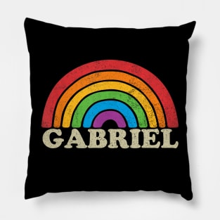 Gabriel - Retro Rainbow Flag Vintage-Style Pillow