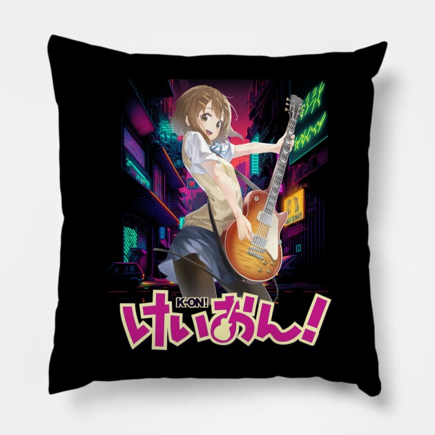 Yui's Melody Magic K-On Music Sensation Tee Pillow by NinaMcconnell