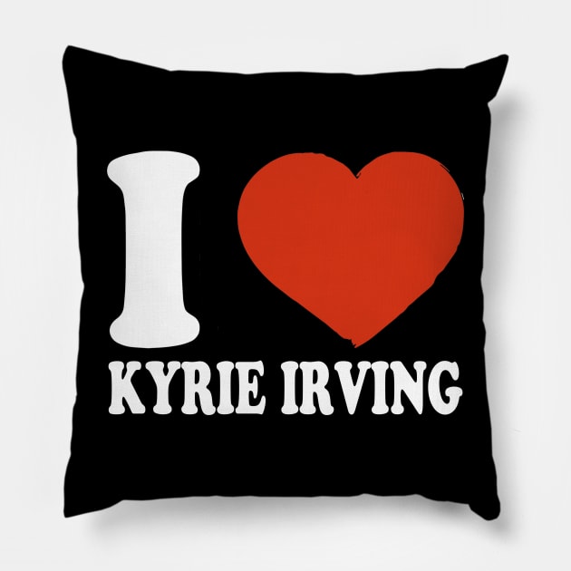 Graphic I Love Kyrie Personalized Name Sports Pillow by Cierra Bauch