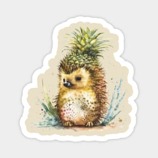 funny pineapple hedgehog Magnet