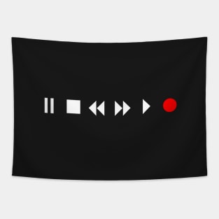 Music Player Buttons Tapestry