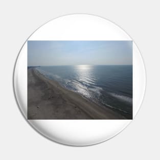 Ocean City NJ beach from a drone in the morning. Pin