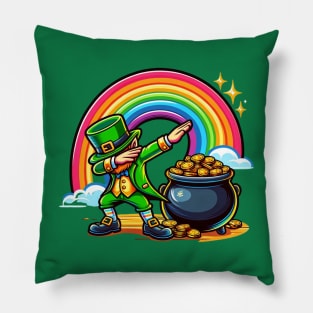 Dabbing Leprechaun St Patricks Day Pillow