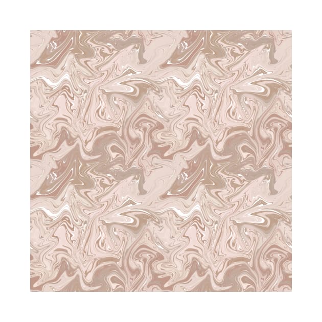 Pastel Brown Silk Marble - Digital Liquid Paint by GenAumonier