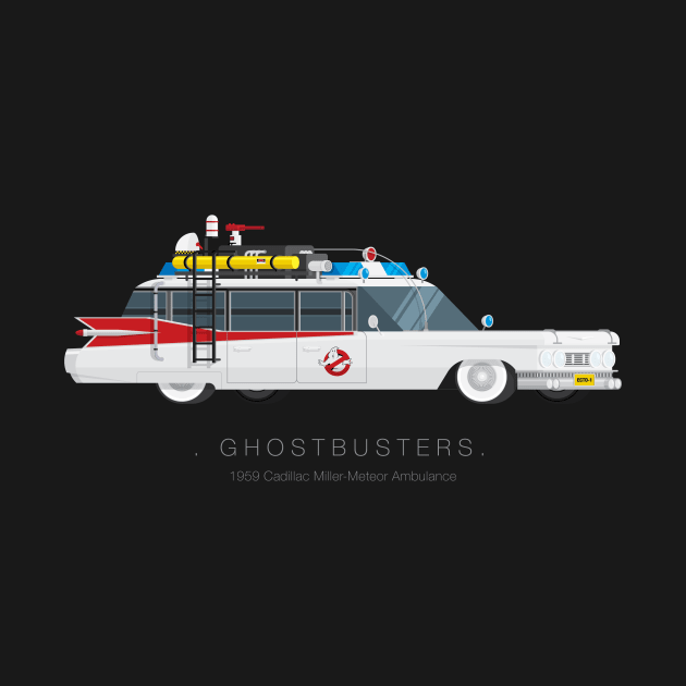 Ghostbusters - Famous Cars by Fred Birchal