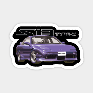 180SX S13 240 purple type x DRIFTING Magnet