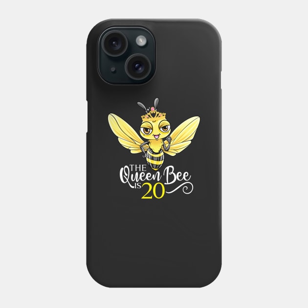 The Queen Bee Is 20 - 20th Birthday Phone Case by BDAZ