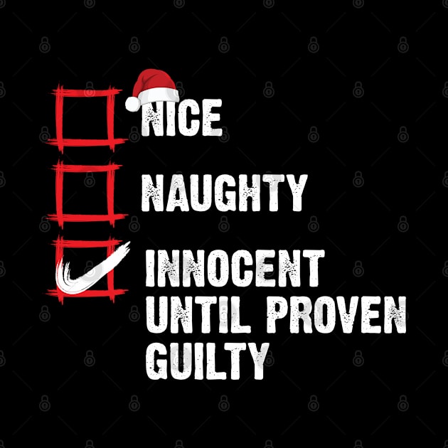 Nice Naughty Innocent Until Proven Guilty Christmas List by Emma