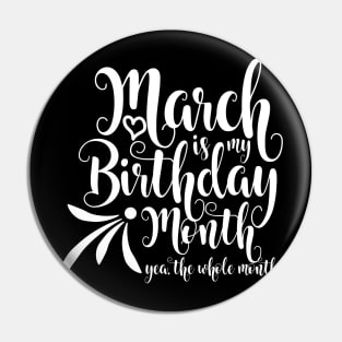 March Birthday Pin