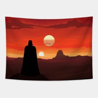 Vader Binary Sunset Tapestry