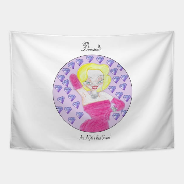 Diamonds Are A Girl's Best Friend Tapestry by HyzenthlayRose
