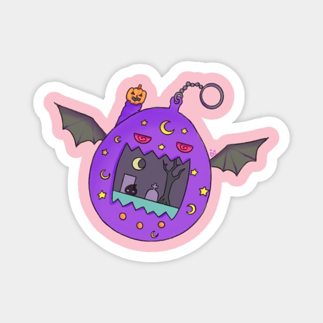 Spooky Tamagotchi Magnet by TheLovelyHero