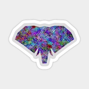 Glam Rainbow Metallic Elephant Magnet