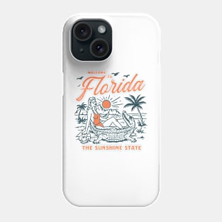 Florida Vintage Gator Beach Sunshine State Phone Case