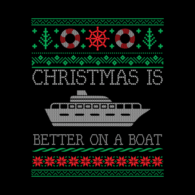 Boating Christmas Is Better On Pontoon Boat Ugly Christmas Sweater by mrsmitful01