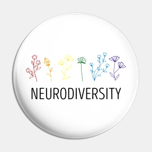 Neurodiversity Autism Awareness ADHD Flower Autistic Pin