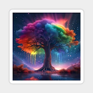 Rainbow Color Tree Magnet