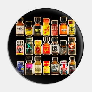 Poppers Bottles Vintage Gay Rush Jungle Juice Amyl Inhaler Pin