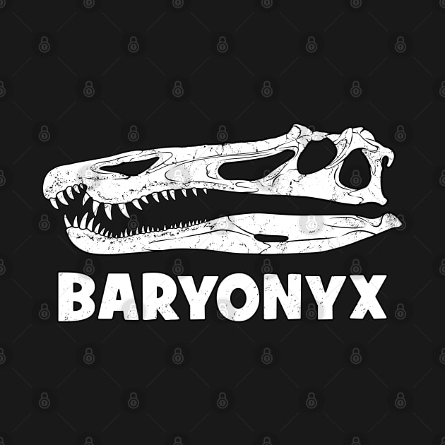 Baryonyx fossil skull by NicGrayTees