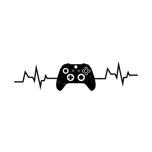 Heartbeat Gamer Controller Funny Video Games Design T-Shirt