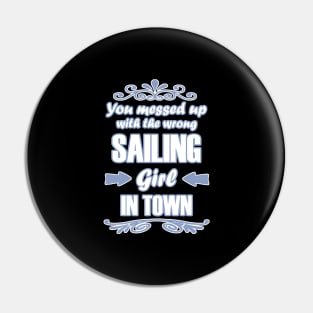 Sailing Sailboat Girls Sports Captain Sport Pin