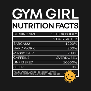 GYM Girl Nutrition Facts T-Shirt