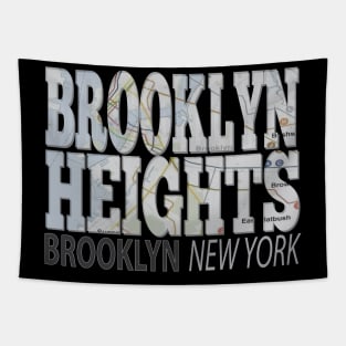 Fun Cool Brooklyn Heights Brooklyn New York with Subway Map Tapestry