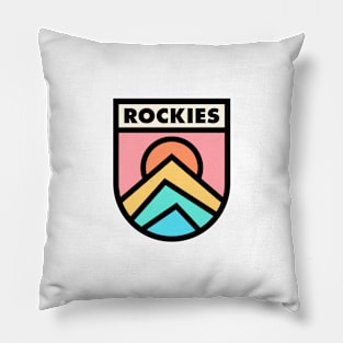 Rockies Retro Badge Pillow