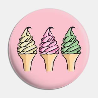 Strawberry, Vanilla, Mint Pin