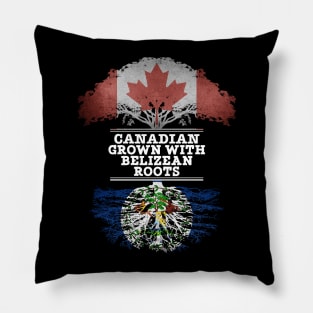 Canadian Grown With Belizean Roots - Gift for Belizean With Roots From Belize Pillow