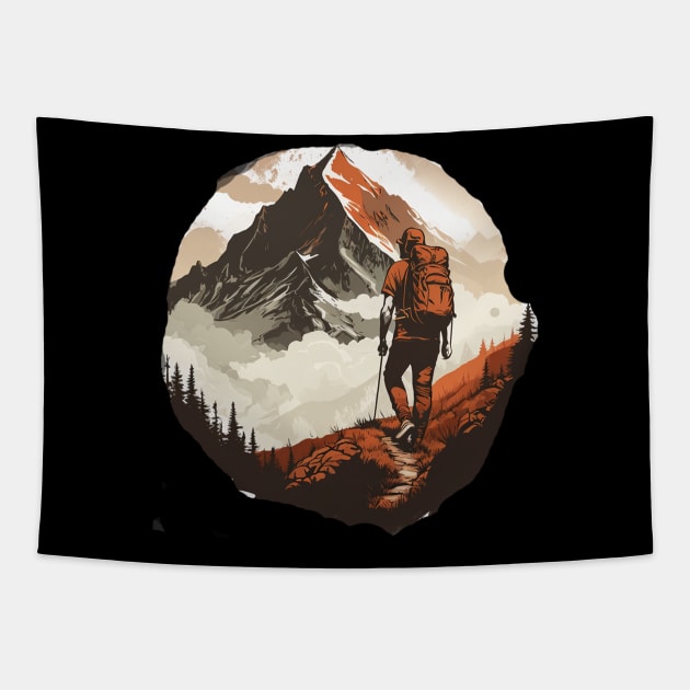 T-shirt for people who love the mountains Tapestry by Crazy.Prints.Store