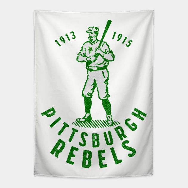 Vintage Pittsburgh Rebels Baseball 1915 Tapestry by LocalZonly