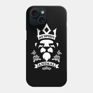 Lion is my spirit animal, white brave lion, birthday gift idea Phone Case