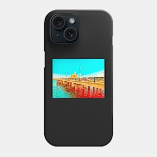 Colorful Bridge with blue sky and perspective Phone Case