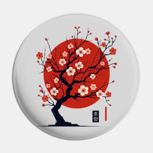 cherry tree blossom Japanese abstract minimal art Pin