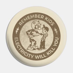 VINTAGE - Remember kids black Pin