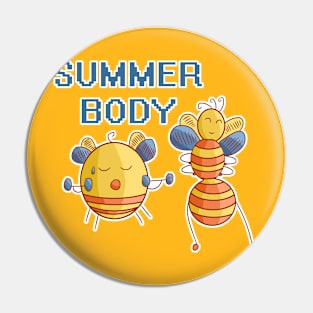 Summer Body - Bees Exercising Pin