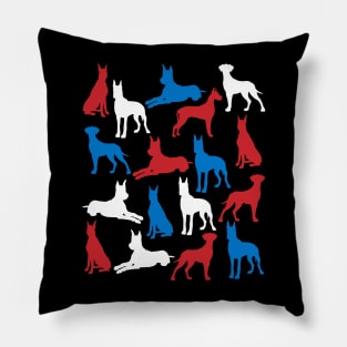 Patriotic Great Danes Dog America Flag 4Th Of July Pillow