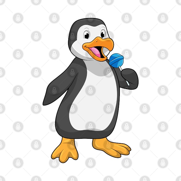 Penguin with Lollipop Sweets by Markus Schnabel