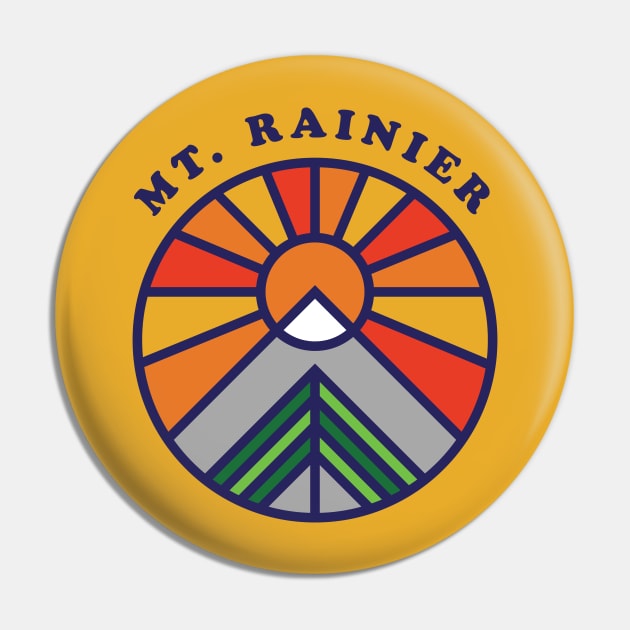 Mt Rainier National Park Pin by PodDesignShop