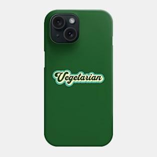 Retro Vegetarian Graphic Logo Phone Case