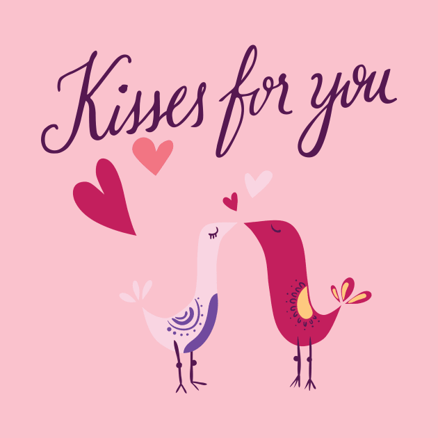 Kisses For You, Bird Love Design by Utopia Shop