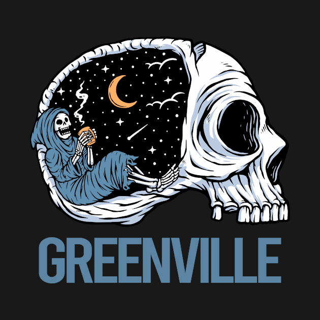 Chilling Skeleton Greenville by flaskoverhand