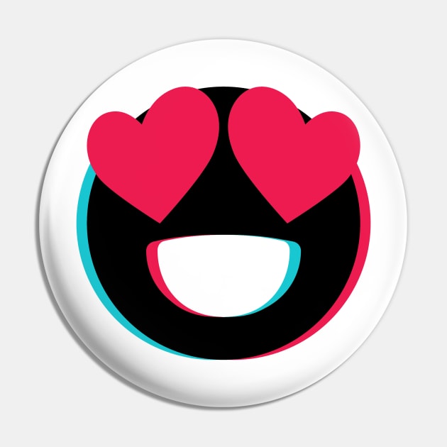 Valentine Heart Eyes Emoji Classic Round Sticker